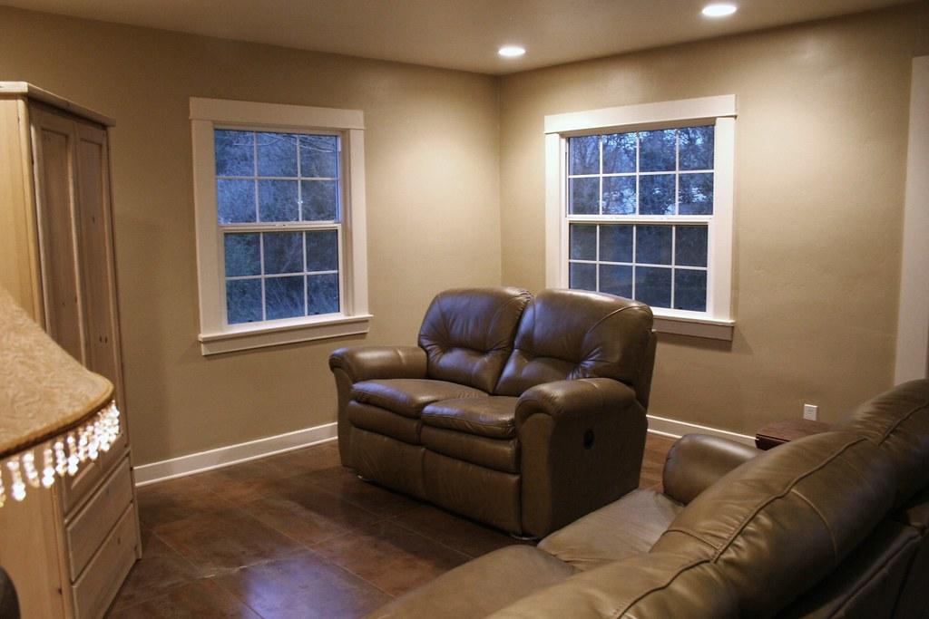 A warm, finished interior space